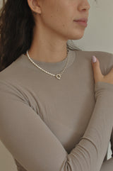 SEMI WHITE PEARL necklace