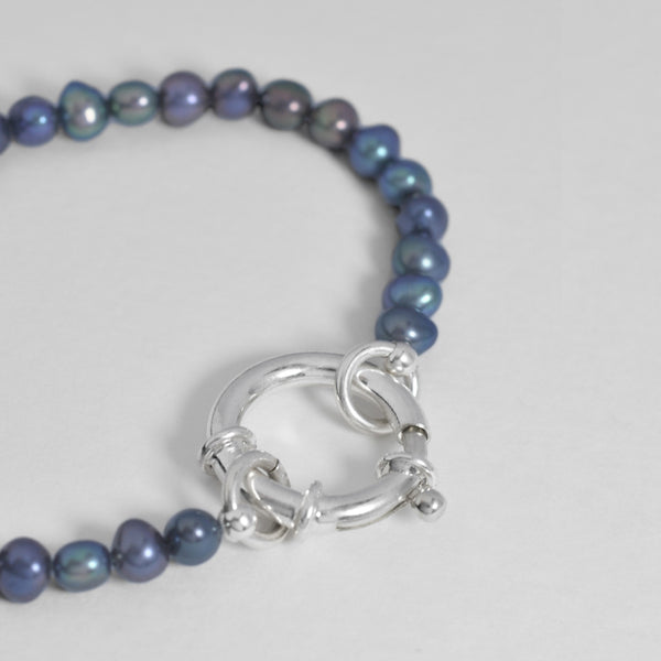 aqua Shinee Pearl Aqua Bracelet With Letter Pony Beads
